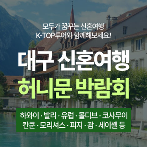 [대구웨딩박람회] 대구 허니문박람회